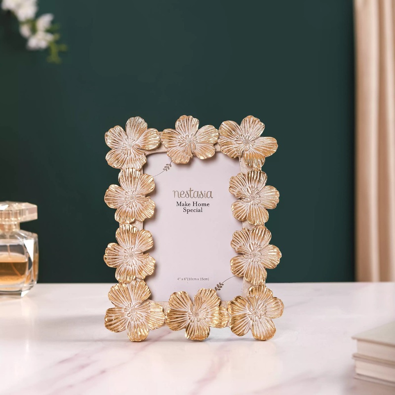 Floral Accent Picture Frame 8.5"x6.5"