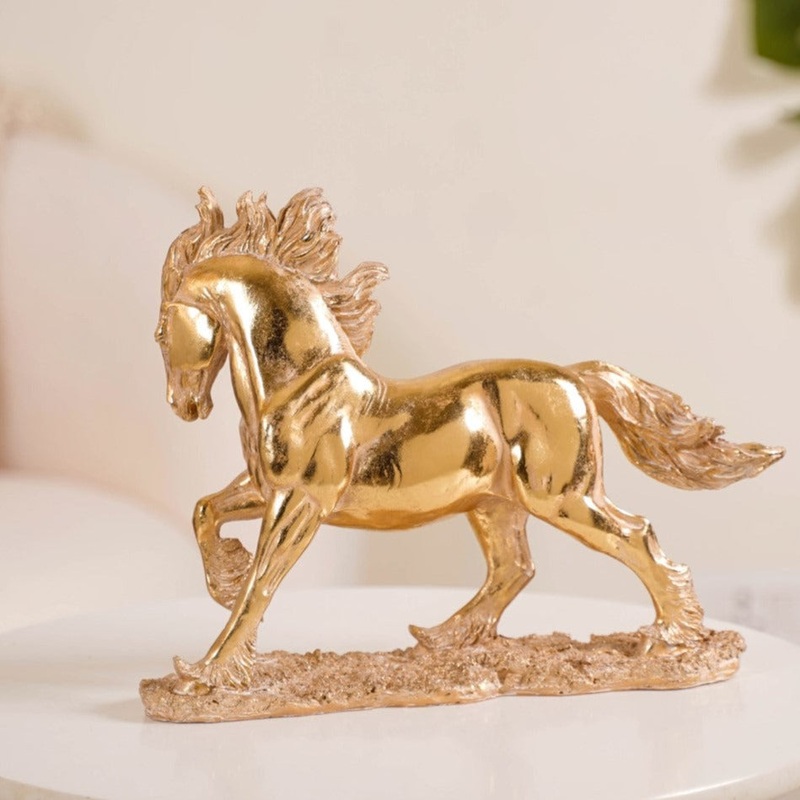Gold Horse Decor Sculpture
