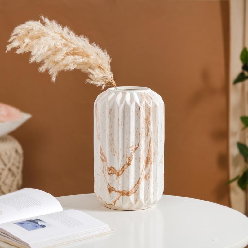Marbled Chic Ceramic Vase