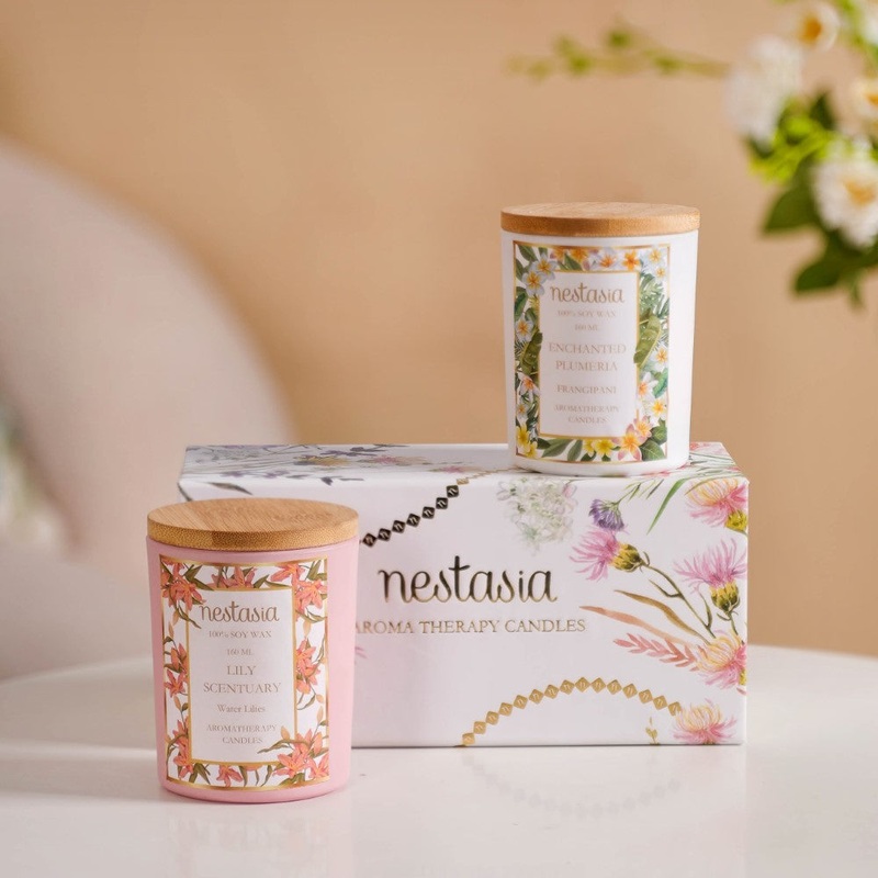 Plumeria & Lily Serenity Scented Candle Votives Set Of 2
