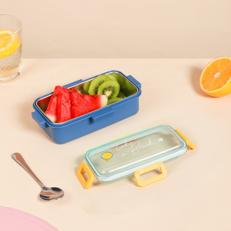 Stainless Steel Tiffin Box Small Blue 530ml