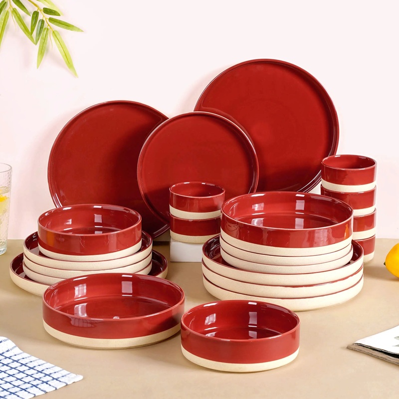 Amber Clay 22 Piece Dinnerset For 6