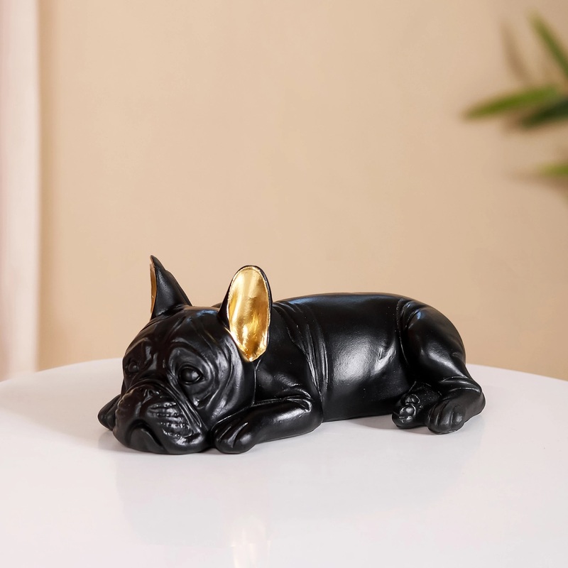 Bulldog Figurine Black