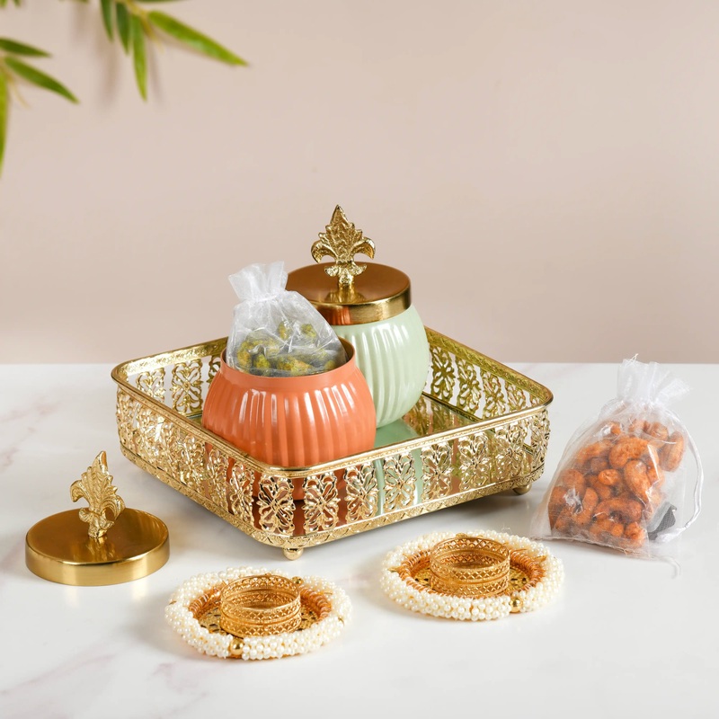 Diwali Dry Fruits Tray Gift Hamper Set of 8