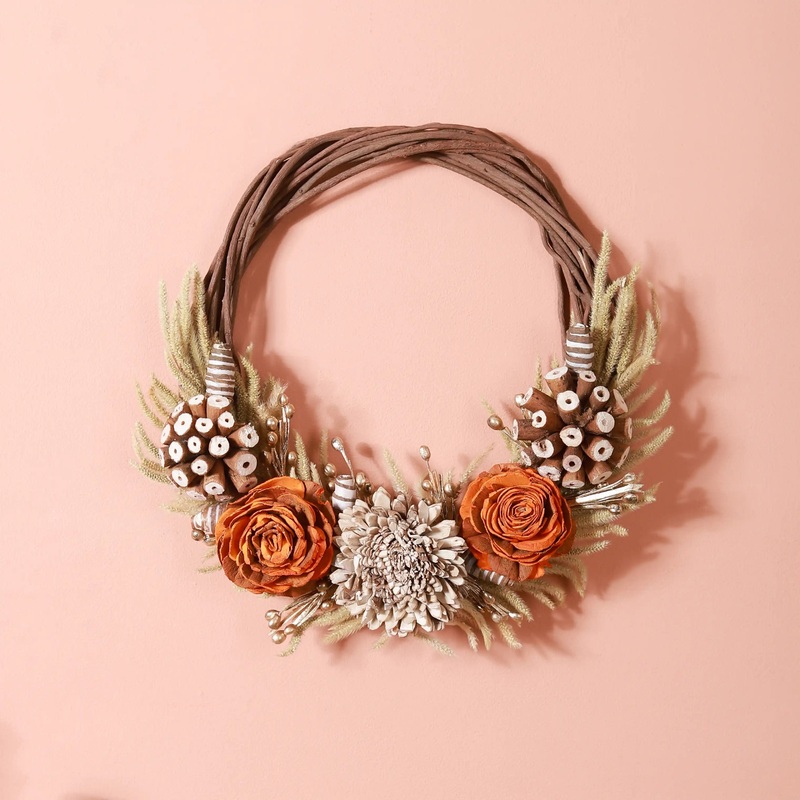 Dried Flower Wreath For Fall Decor