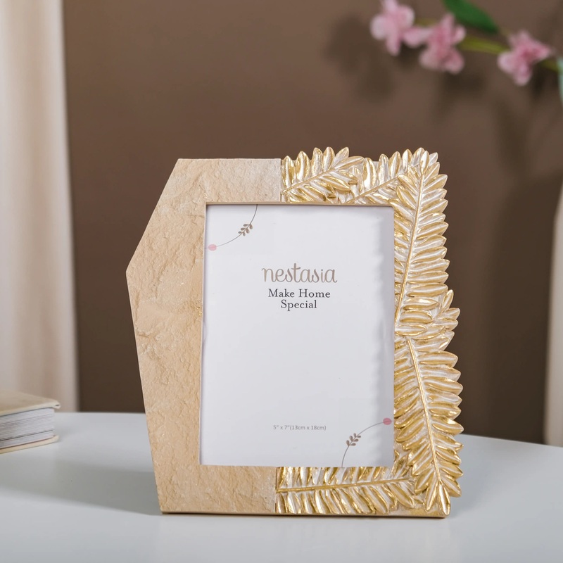 Fern Designer Photo Frame Gold 9"x7.5"