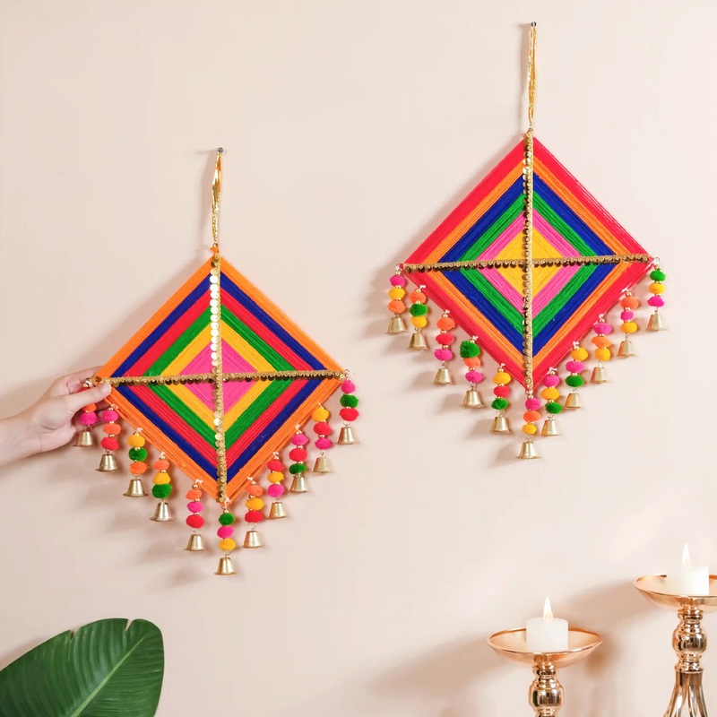 Vibrant Kite Wall Hanging Set of 2