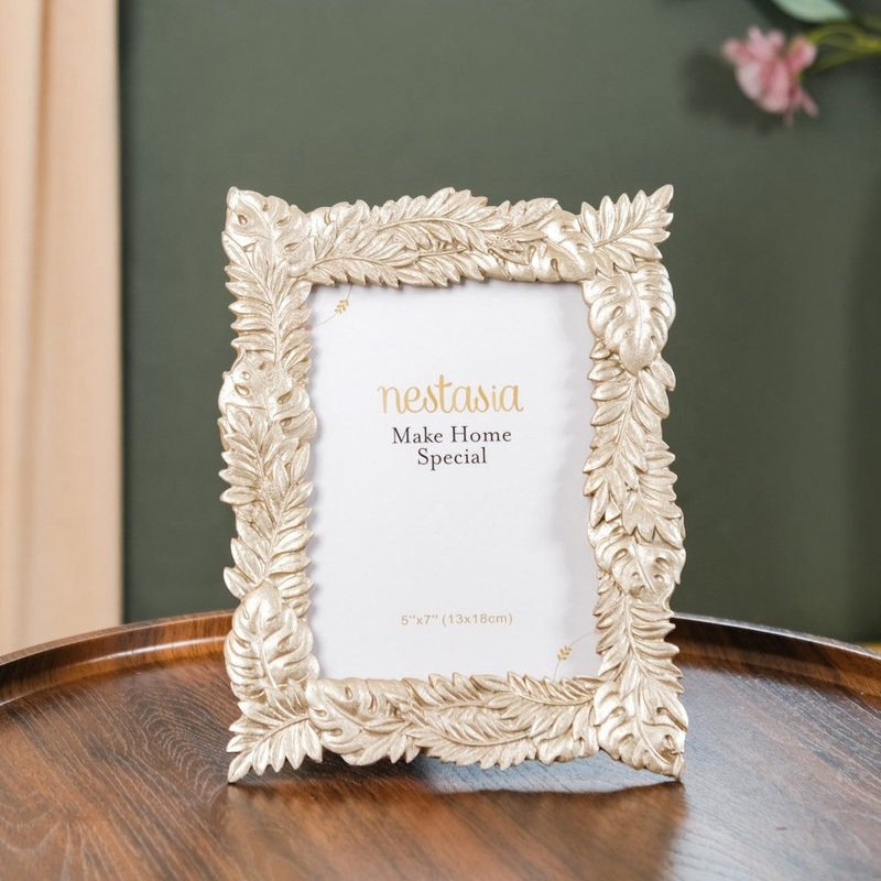 Champagne Gold Leaves Photo Frame 10.5"x7"