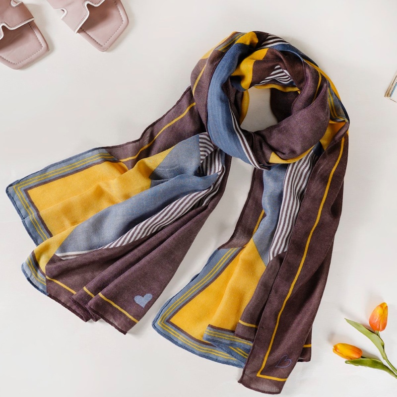 Geometric Super Soft Multicolour Scarf Stole