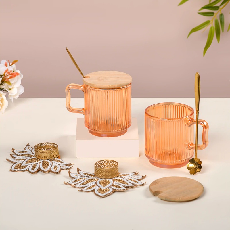 Glass Teacup Delight Gift Set of 3