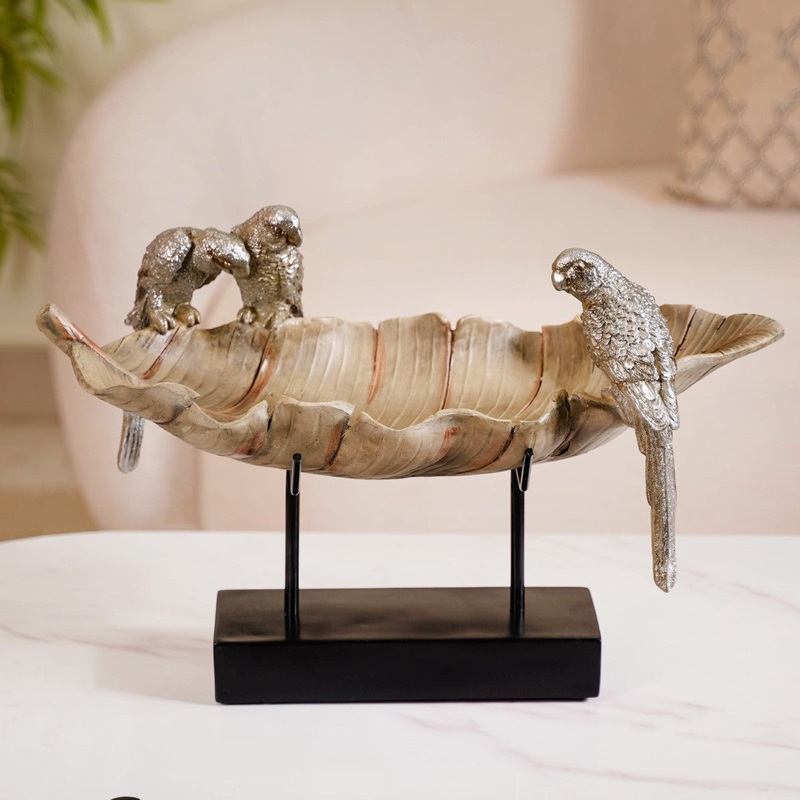 Leaf Paradise Parrot Tray With Stand Large