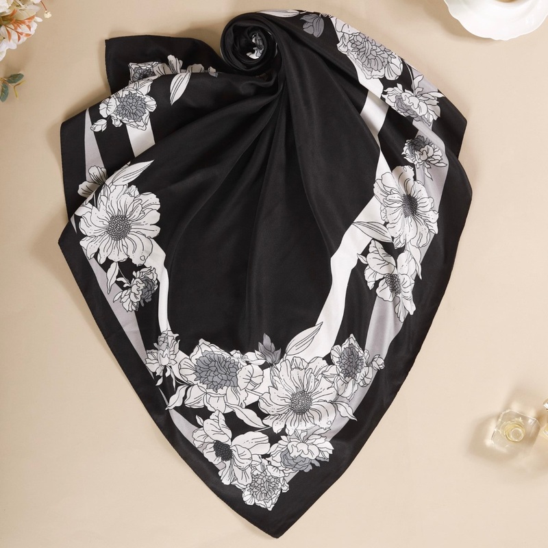 Luxe Floral Square Scarf