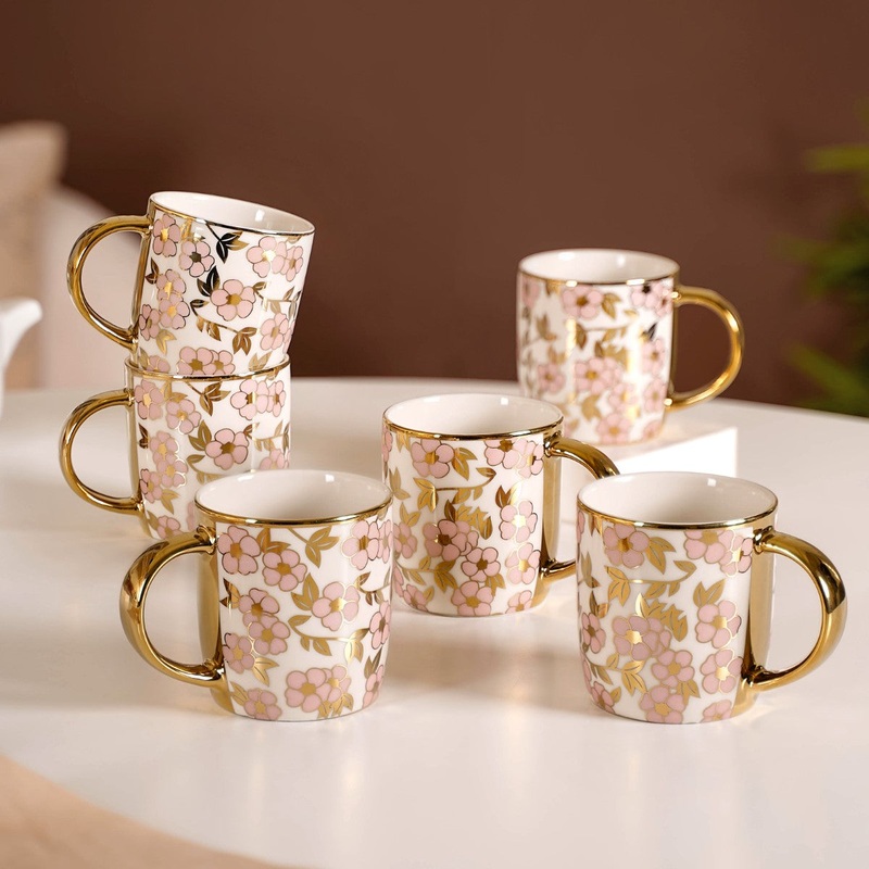 Luxury Pink Blossom Cup Set of 6 330ml