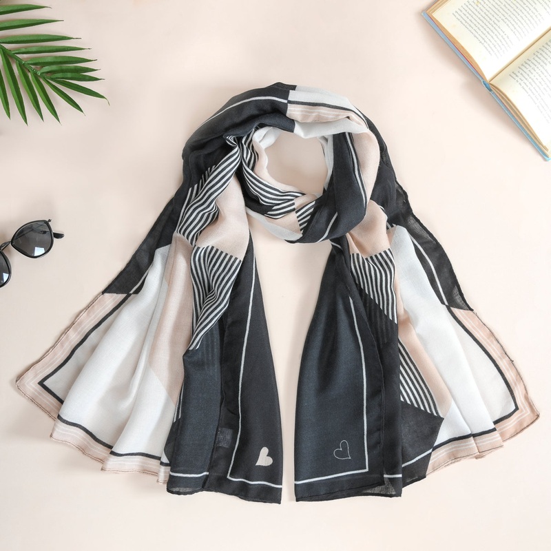 Neutral Colour Designer Women's Scarf