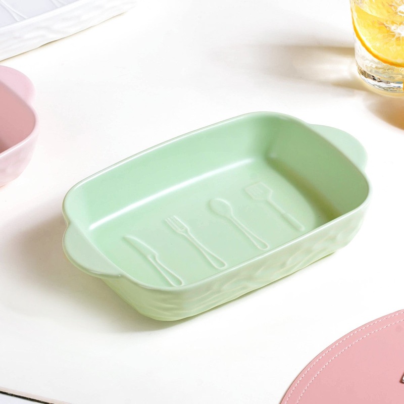 Premium Ceramic Baking Dish Green 650 ml