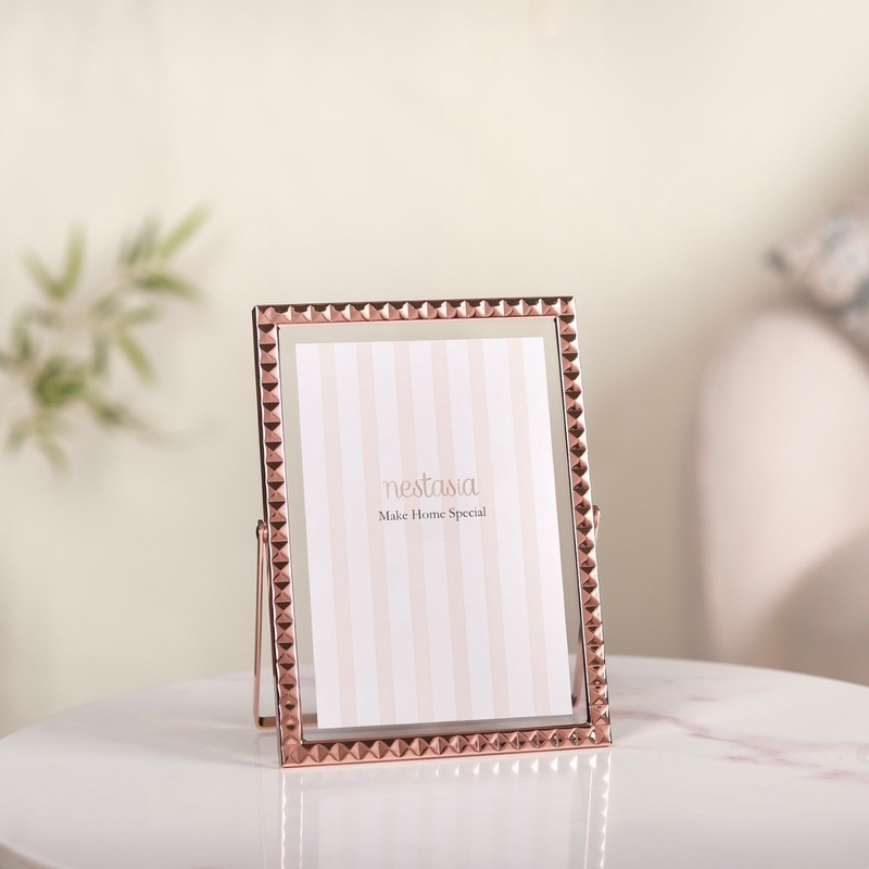 Rose Gold Studs Metallic Photo Frame 7"x5"