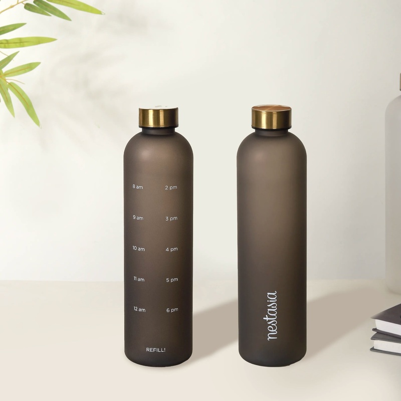 Sleek Chic Water Bottle Black 1L Set Of 2