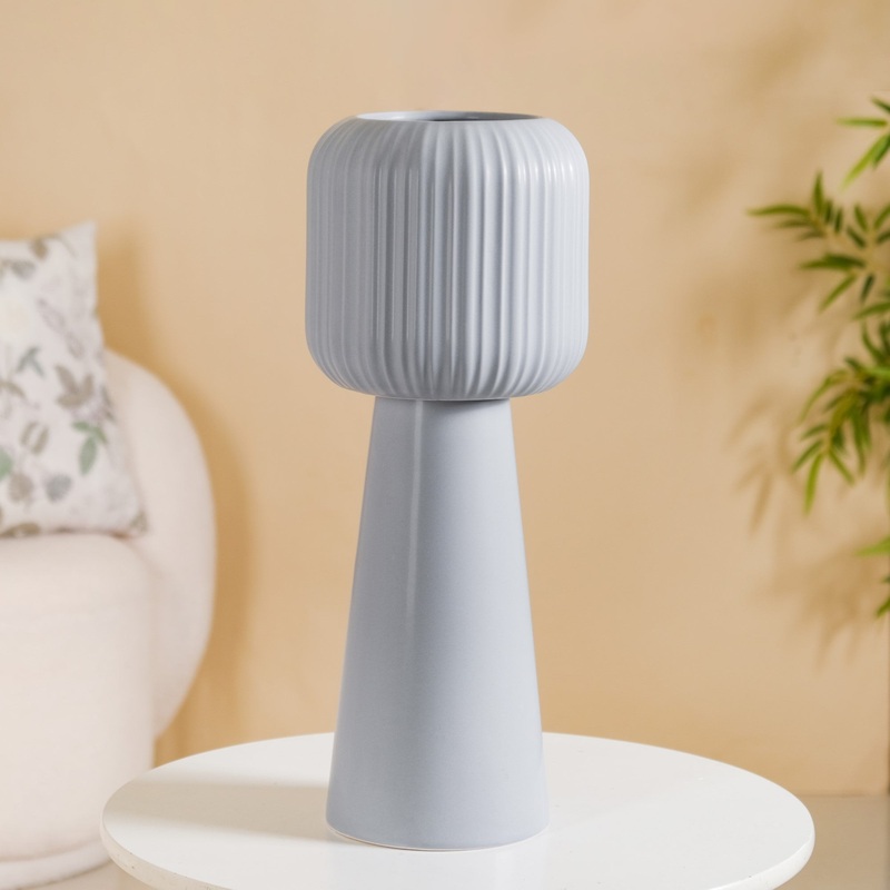 Tall Floor Vase Grey