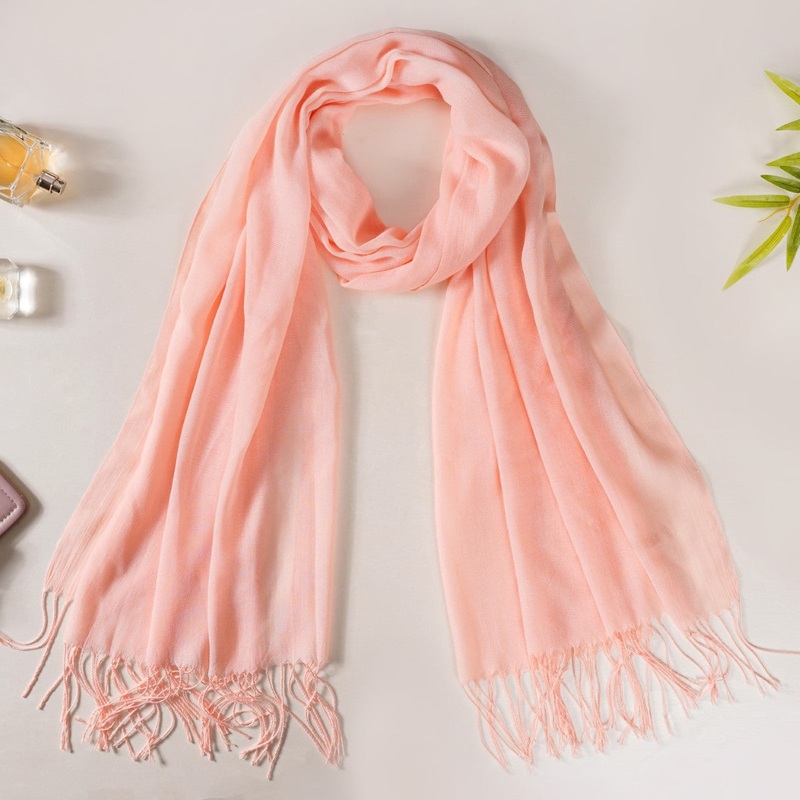 Woollen Blend Scarf Baby Pink Peach