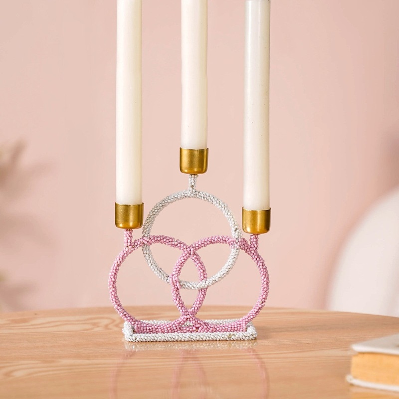 Beaded Candle Holder For Home Decor