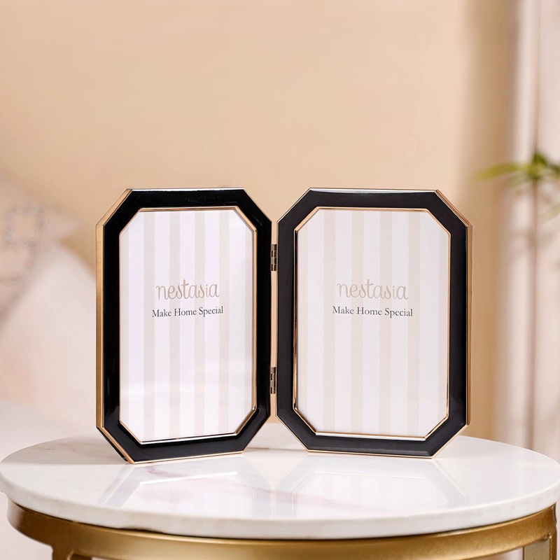 Folding Picture Frame Black 11"x5.5"