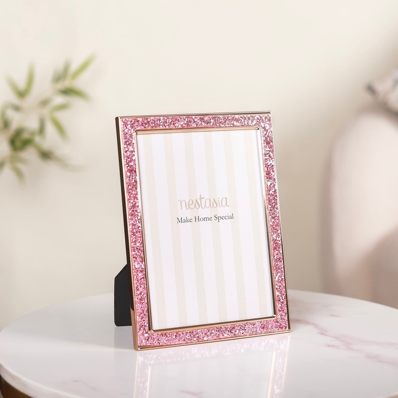 Pink Glitter Photo Frame 7.5"x6"