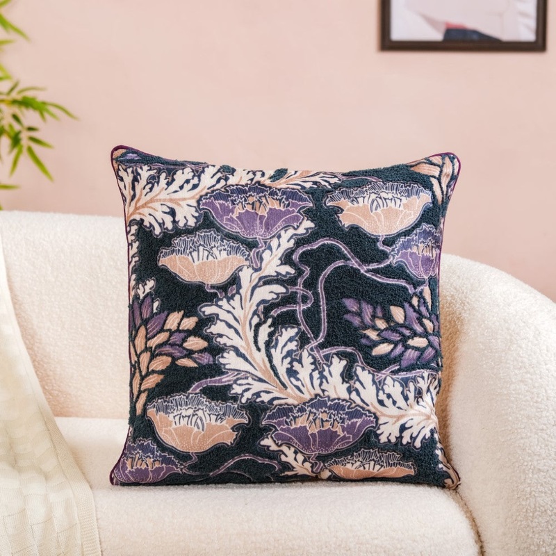 Print And Tuft Cushion Cover Multicolour 15x15 Inch