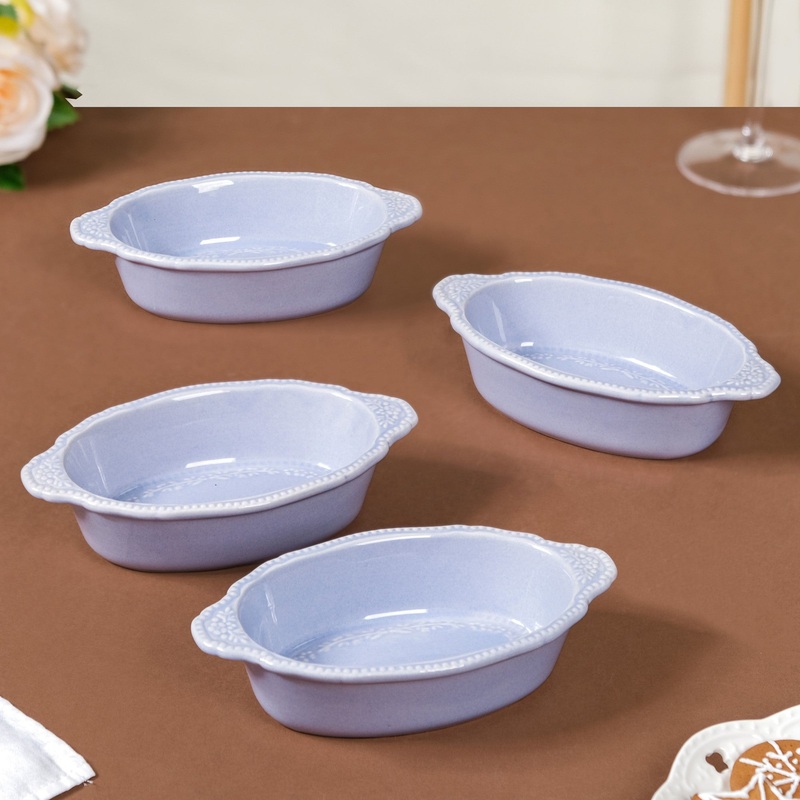 Vintage Small Baking Bowl Set Of 4 Lavender 200ml