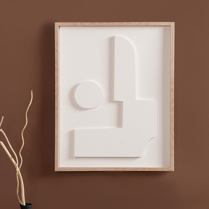 Nordic 3D Framed Wall Art Piece 20x16 Inch