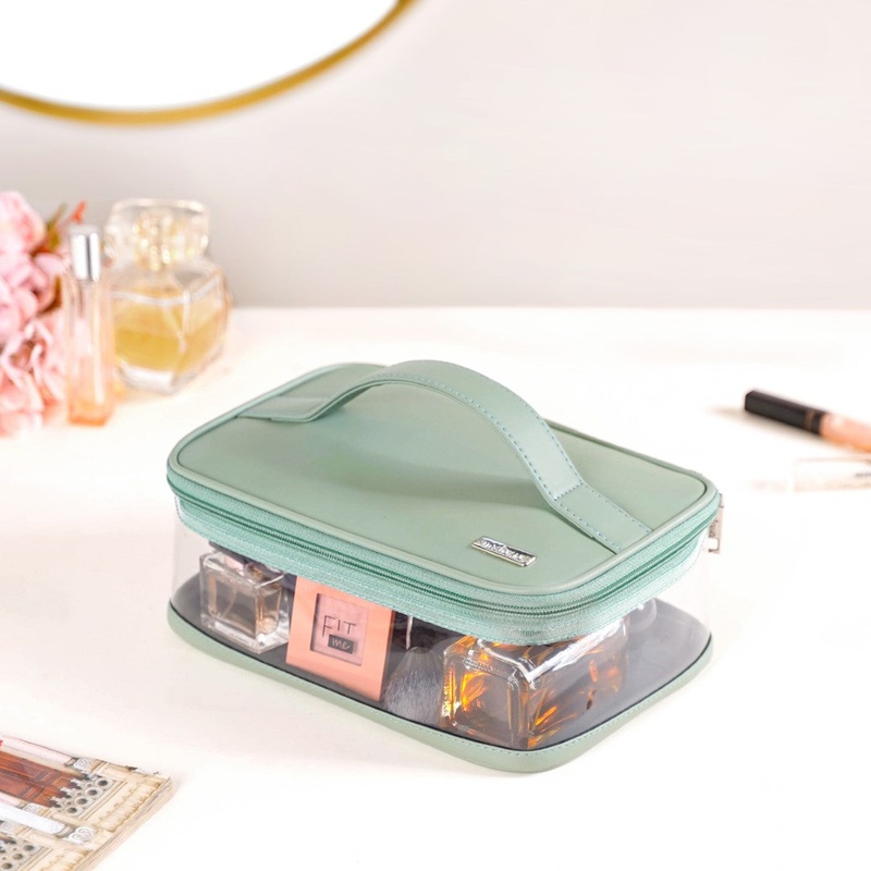 Sage Green Trendy Makeup Bag For Women