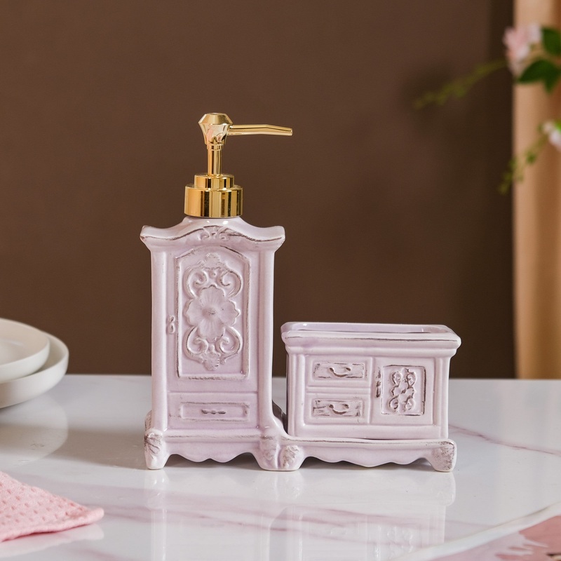 Retro Ceramic Liquid Dispenser Lavender