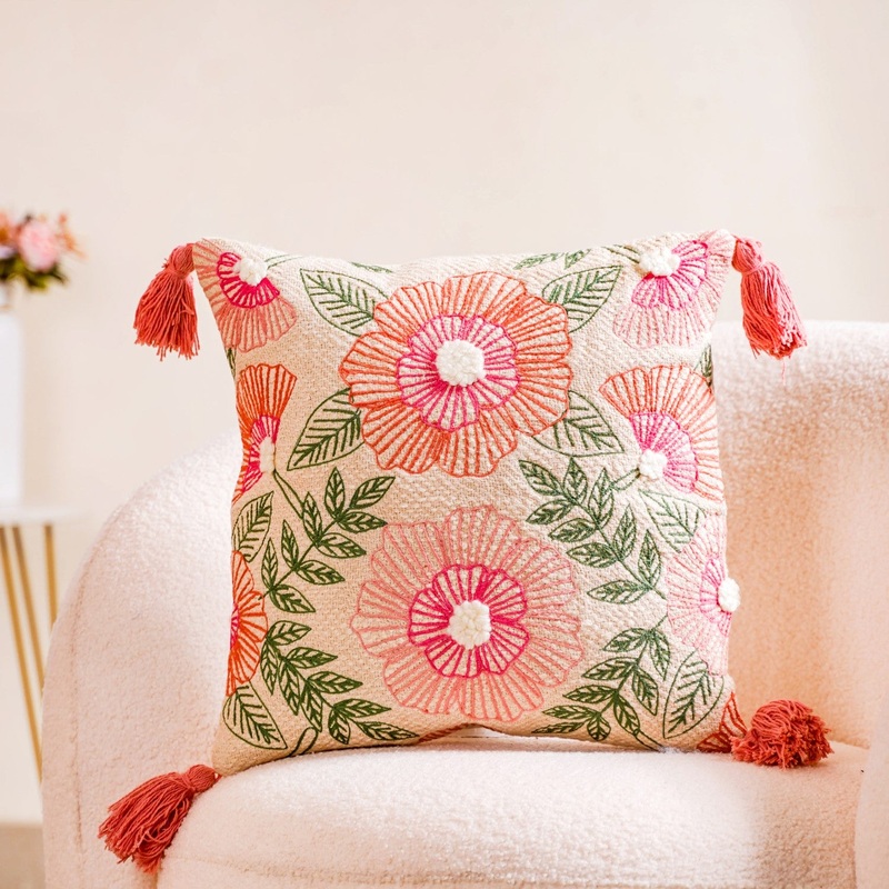 Subtle Spring Couch Cushion Cover 16x16 Inch