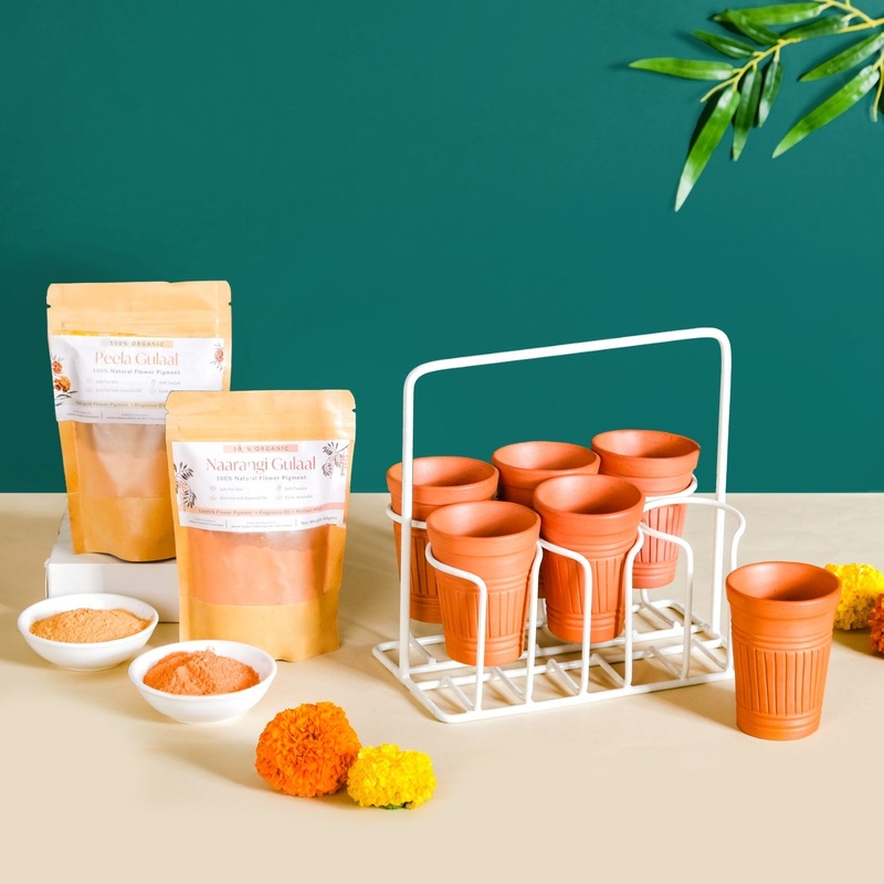 Thandai Kulhad Holi Gift Set Of 9