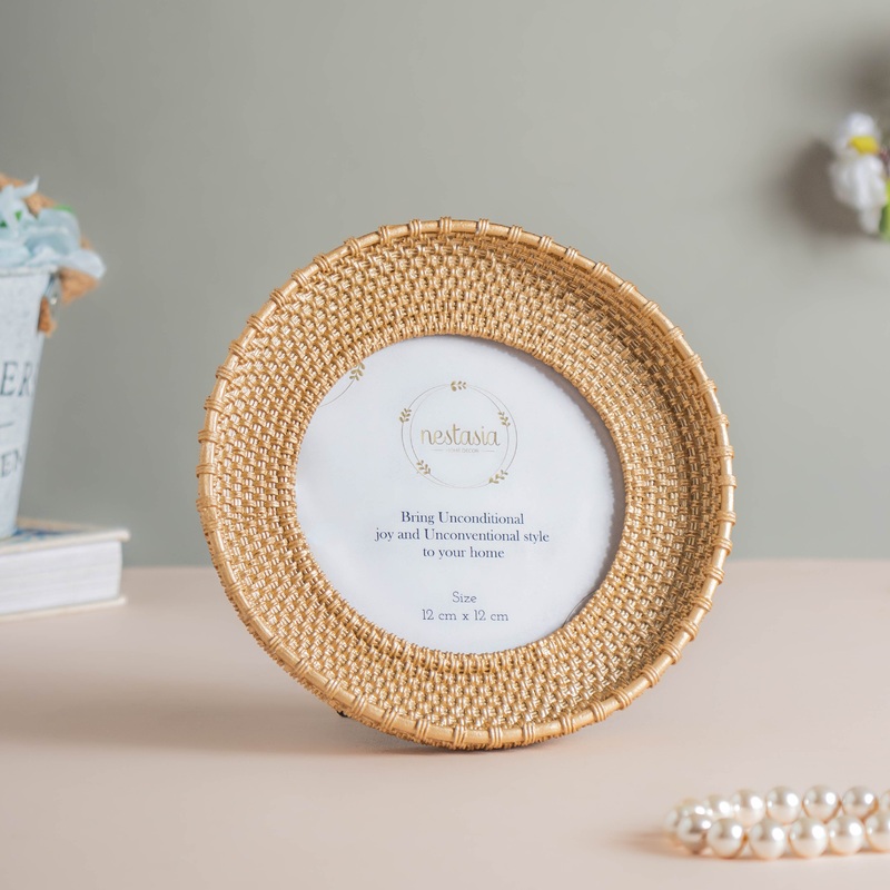 Gold Photo Frame Round