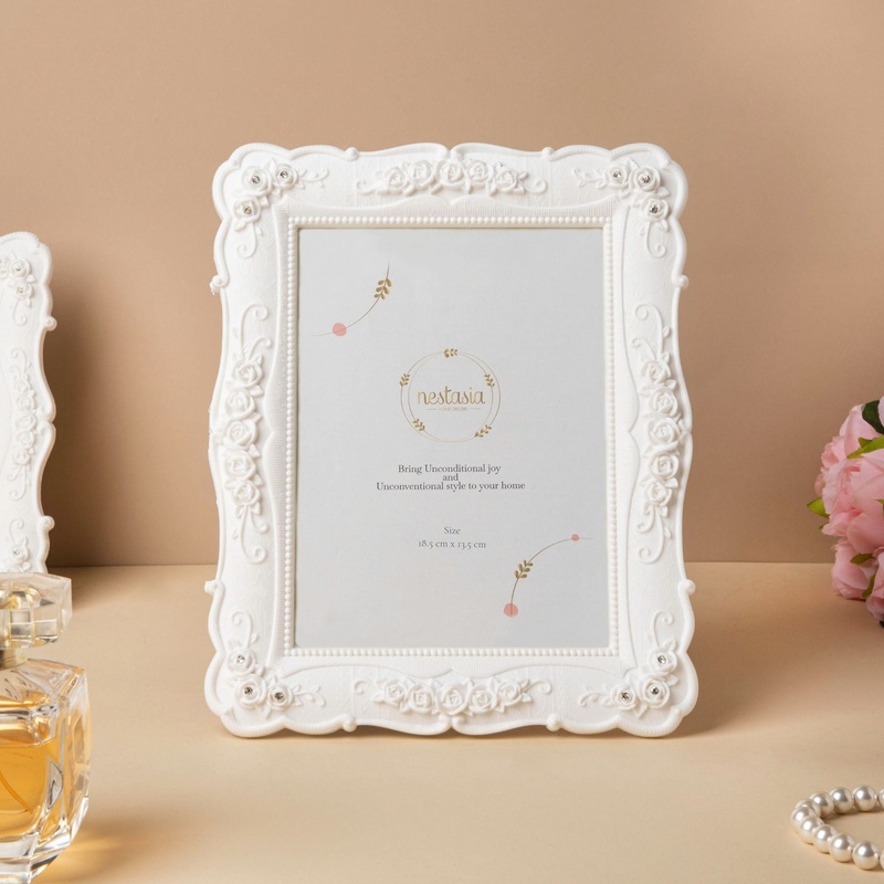 Vintage Flora Carved Photo Frame Large
