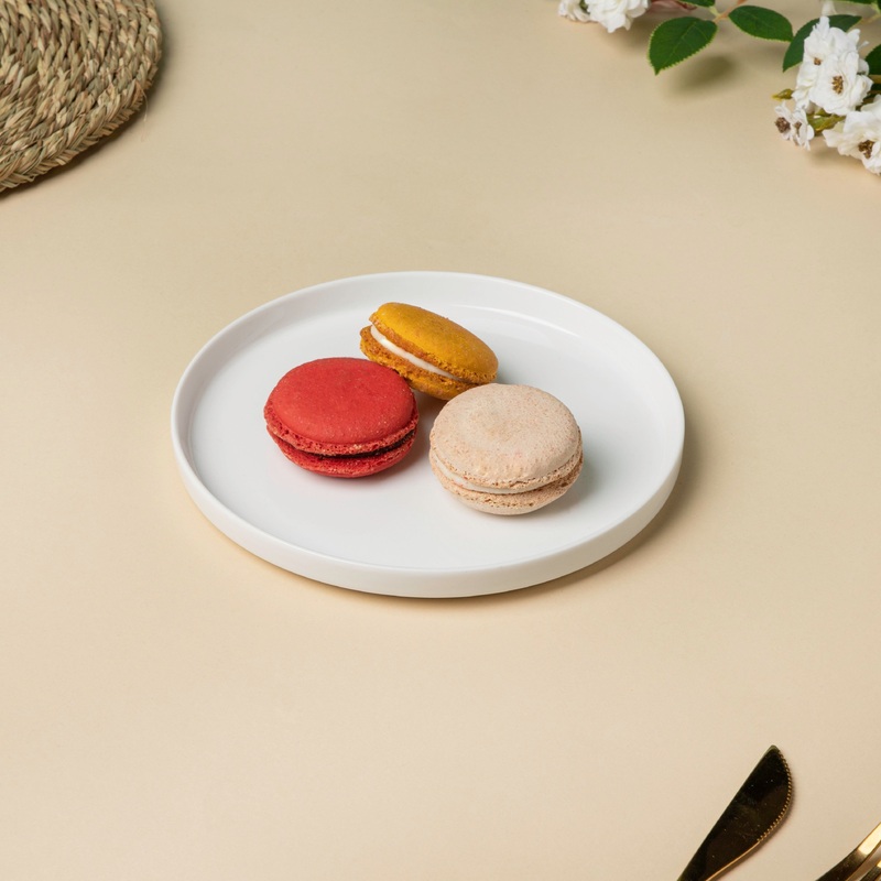Riona Ceramic Appetizer Plate White 7 Inch