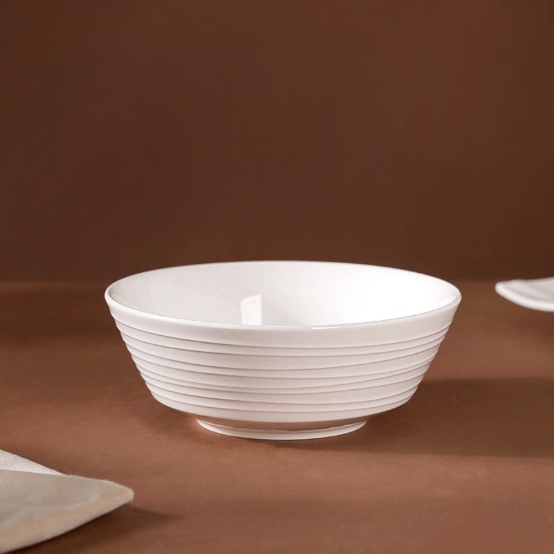 Riona Ceramic Snack Bowl White 600 ml