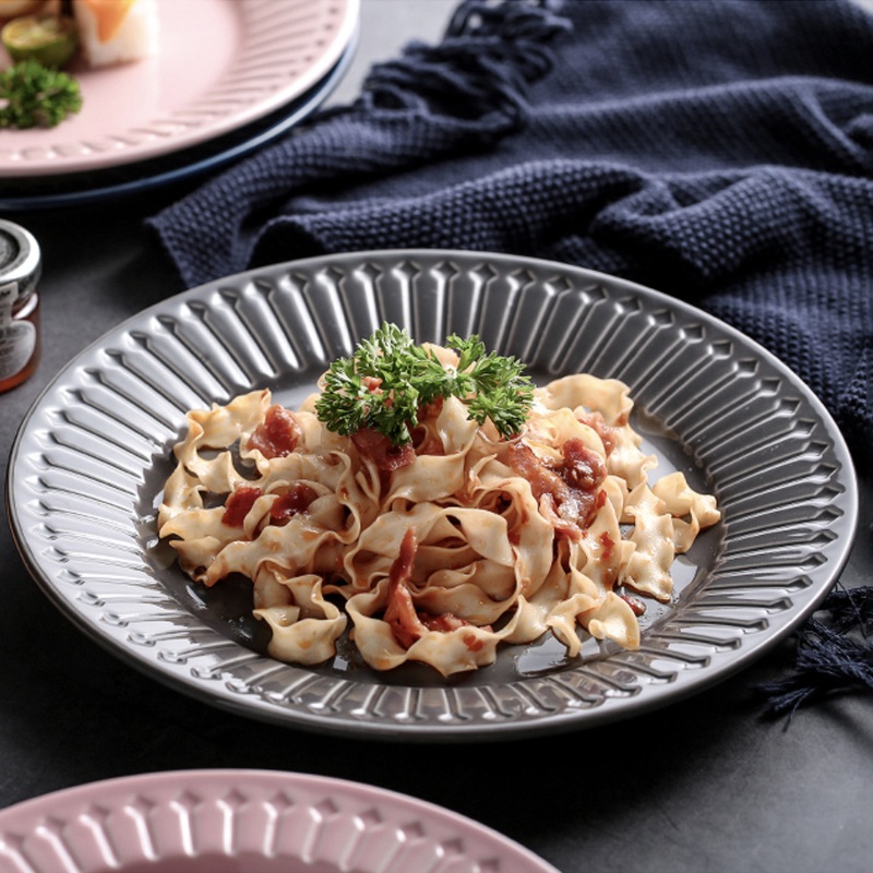 Royal Pasta Plate Grey 9 Inch