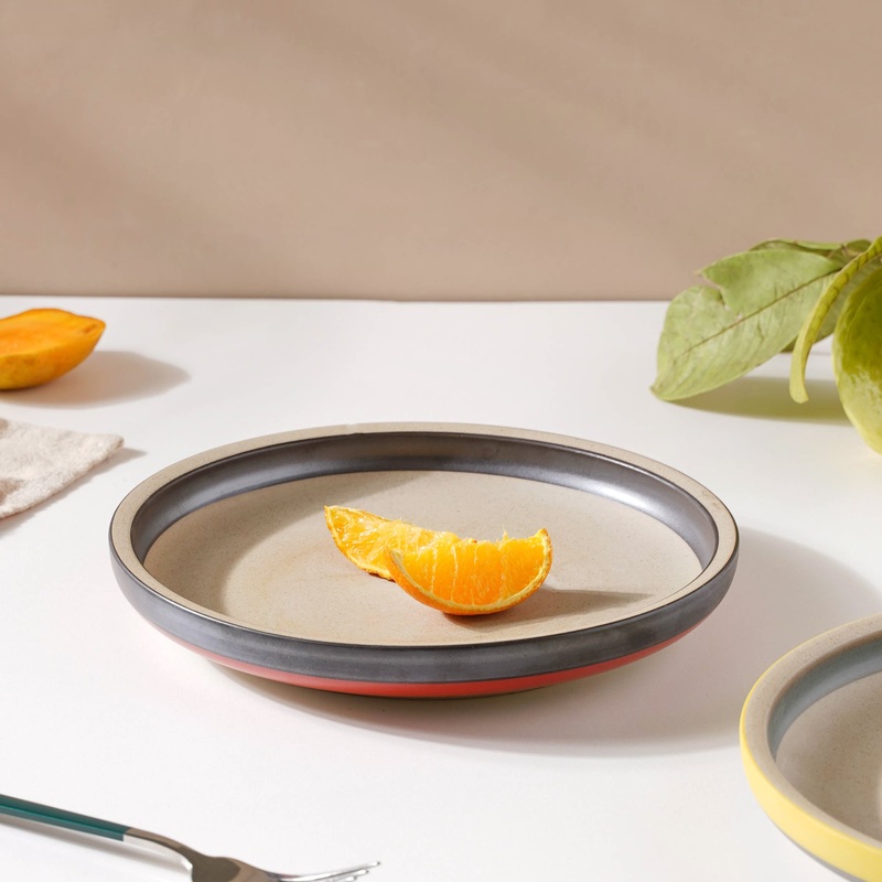 Soboku Red Snack Plate 8 Inch