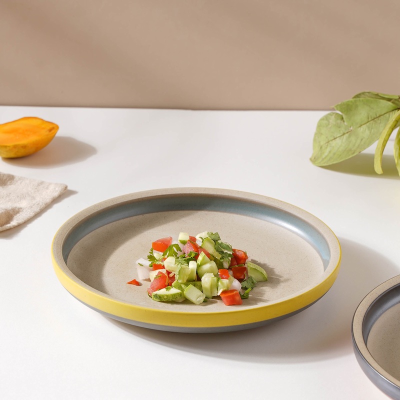 Soboku Yellow Snack Plate 8 Inch