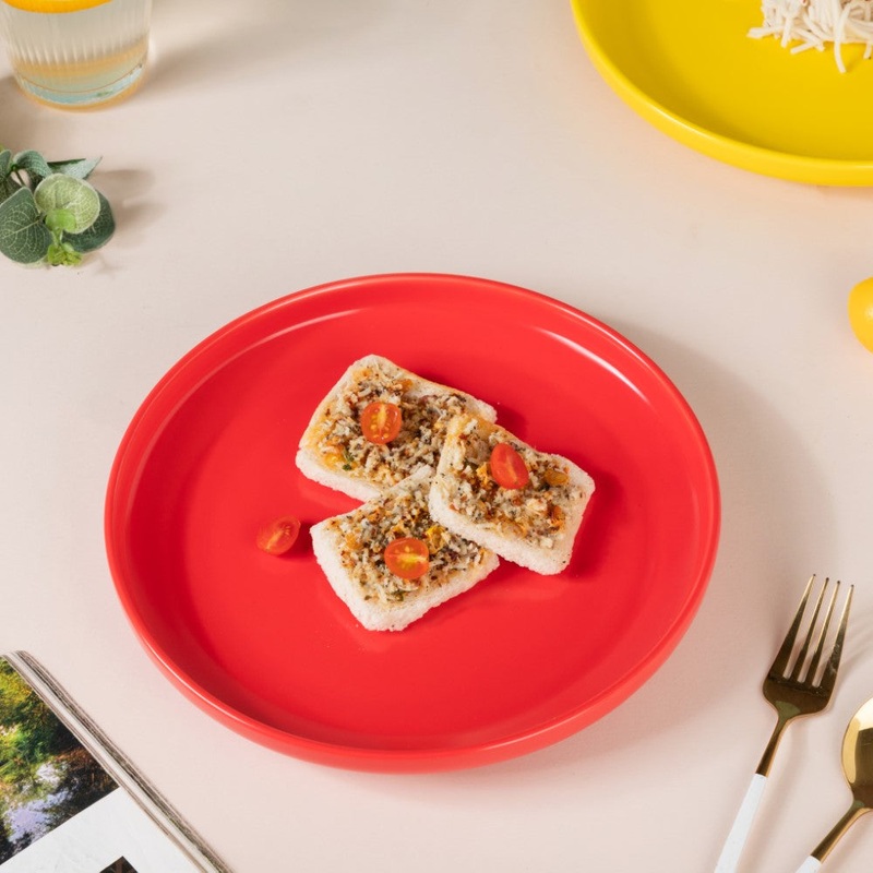 Solid Colored Dinner Plate Red