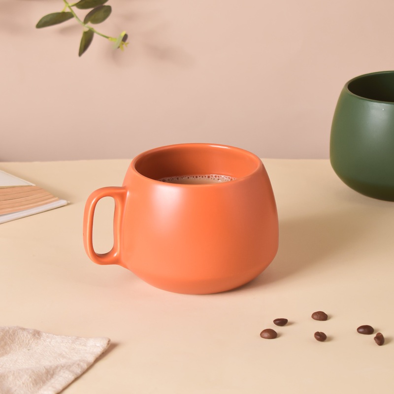 Terracotta Brown Round Mug 350 ml