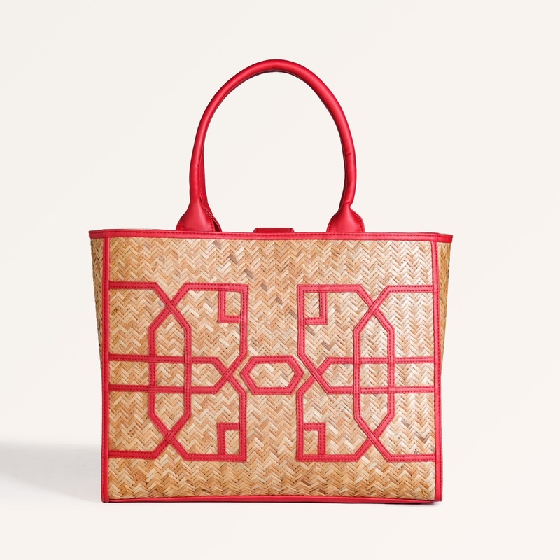 BreezeBag Ruby Red Weave Carryall Tote
