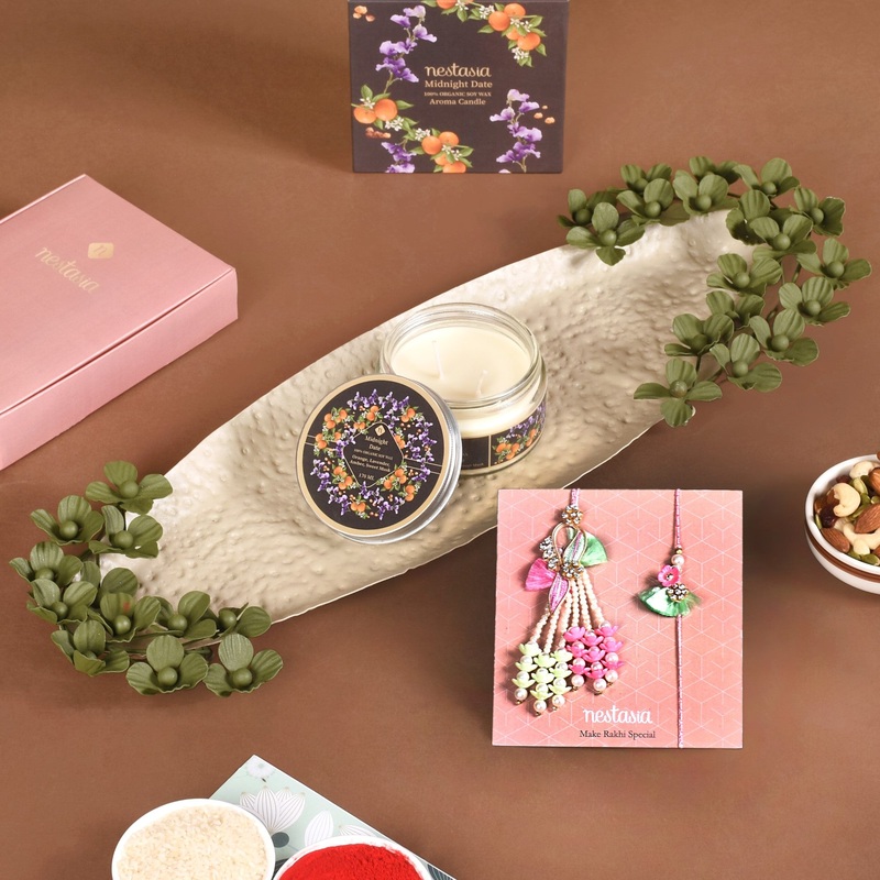 Fragrant Flower Garden Rakhi Lumba Gift Set