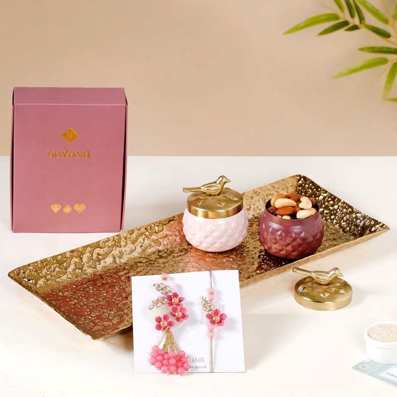 Gold Tray Rakhi Lumba Gift Hamper
