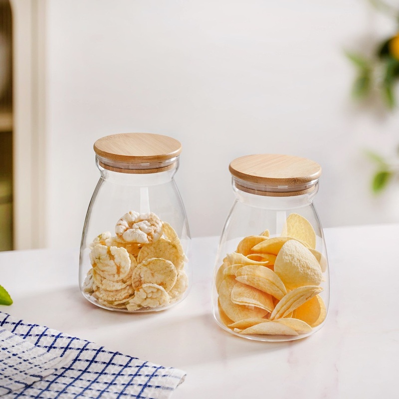 Airtight Jar Set Of 2 For Dry Fruit Big 1100ml