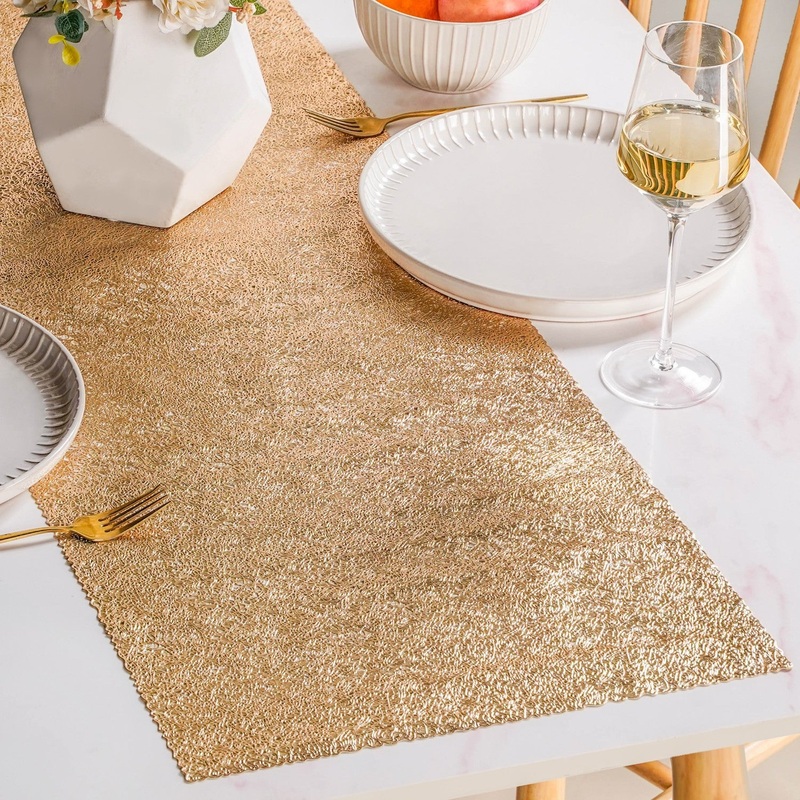 Glam Table Runner Gold 183x37cm