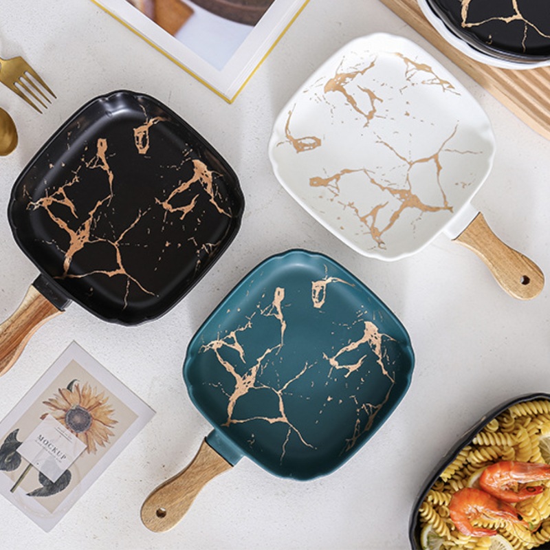 Marble Texture Square Dish