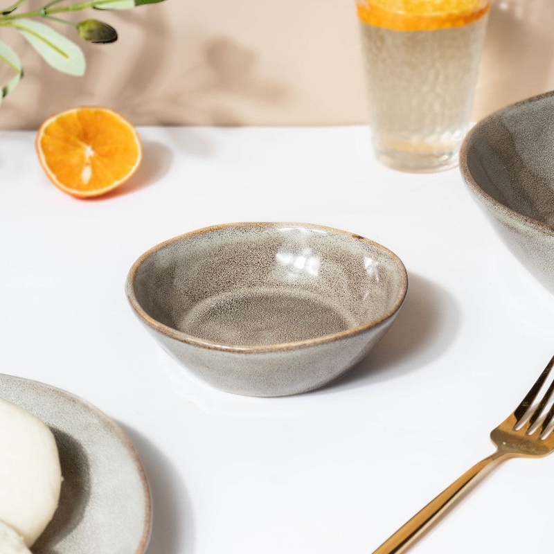 Rustic Handmade Snack Bowl Grey 150 ml