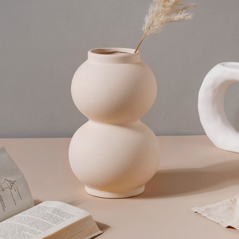 Textured White Vase
